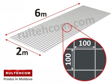 Сетка для армирования ВР 100х100x3,5 2х6м